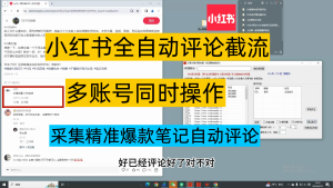 3.0小红书自动点赞收藏评论 支持多账号登入 无限曝光截流-老K资源网