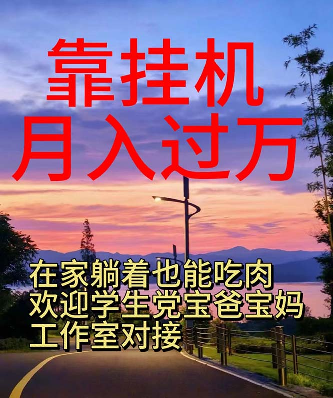 靠挂机，日入1000+，躺着也能吃肉，适合宝爸宝妈学生党工作室，电脑手机都可以-老K资源网