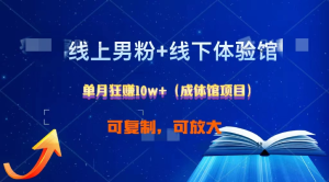 线上男粉+线下成体馆：单月狂赚10W+1.0-老K资源网