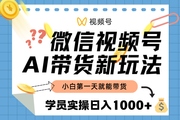 视频号AI带货最新实用教程，轻松日入1000+-老K资源网