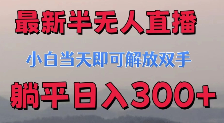 最新半无人直播小游戏，小白当天即可解放双手，操作简单，人群广，流量大，可多机操作-老K资源网