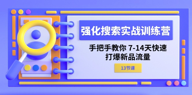 强化 搜索实战训练营，手把手教你 7-14天快速-打爆新品流量（13节课）-老K资源网
