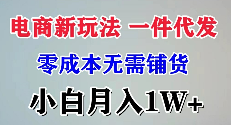 电商新玩法 一件代发,零成本无需铺货，小白月入1W+-老K资源网