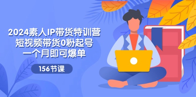 2024素人IP带货特训营，短视频带货0粉起号，一个月即可爆单（156节）-老K资源网