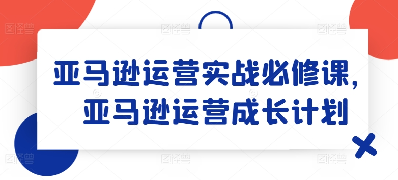 亚马逊运营实战必修课，亚马逊运营成长计划-老K资源网