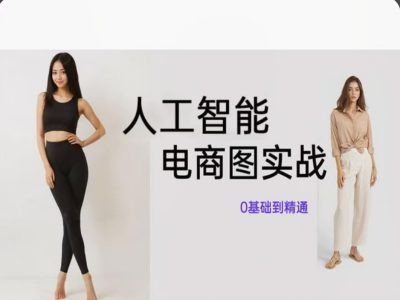 人工智能SD电商图实战，ai绘图0基础到精通-老K资源网