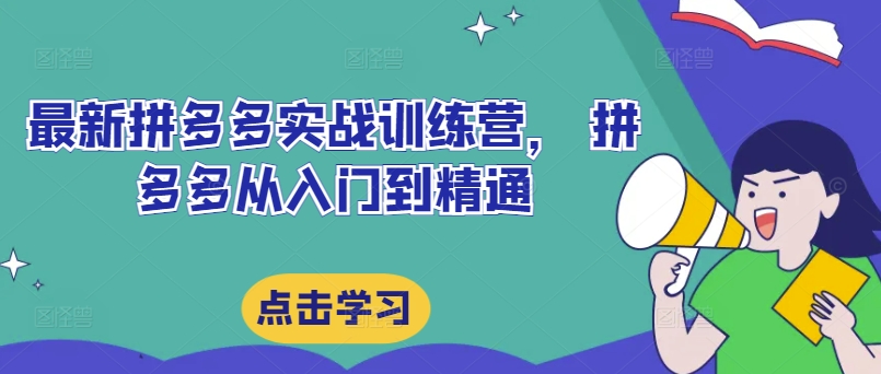 最新拼多多实战训练营， 拼多多从入门到精通-老K资源网