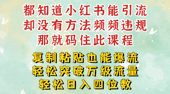 小红书靠复制粘贴一周突破万级流量池干货，以减肥为例，每天稳定引流变现四位数-老K资源网