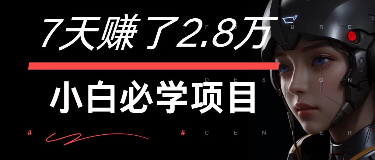 7天赚了2.8万！每单利润最少500+，轻松月入7万+小白有手就行-老K资源网
