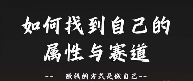 赛道和属性2.0：如何找到自己的属性与赛道，赚钱的方式是做自己-老K资源网