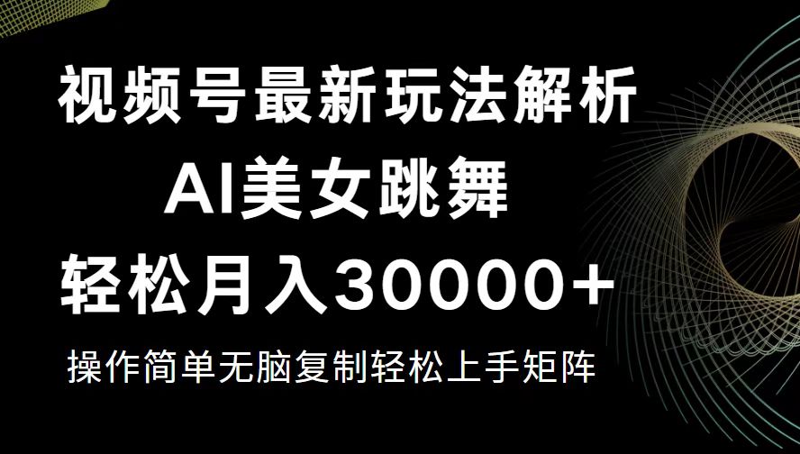 视频号最新暴利玩法揭秘，轻松月入30000+-老K资源网
