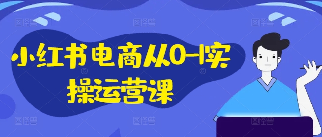 小红书电商从0-1实操运营课，小红书手机实操小红书/IP和私域课/小红书电商电脑实操板块等-老K资源网