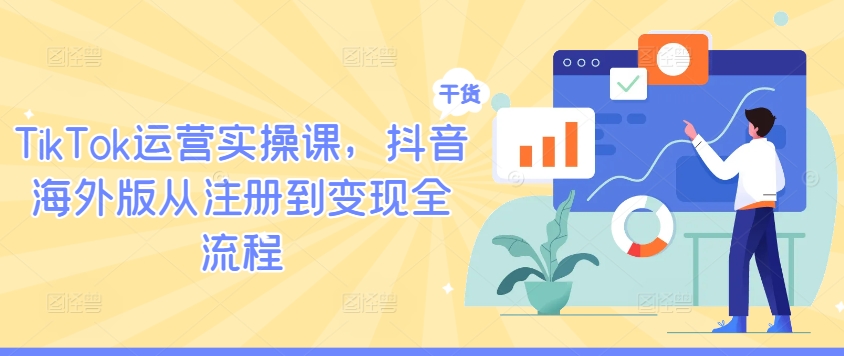 TikTok运营实操课，抖音海外版从注册到变现全流程-老K资源网