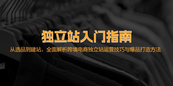 独立站入门指南：从选品到建站，全面解析跨境电商独立站运营技巧与爆品打造方法-老K资源网