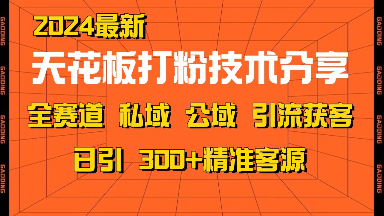 天花板打粉技术分享，野路子玩法 曝光玩法免费矩阵自热技术日引2000+精准客户-老K资源网