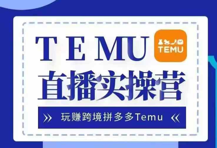 Temu直播实战营，玩赚跨境拼多多Temu，国内电商卷就出海赚美金-老K资源网