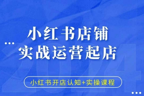小红书店铺实战运营起店，小红书开店认知+实操课程-老K资源网