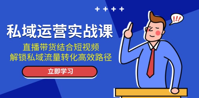 私域运营实战课：直播带货结合短视频，解锁私域流量转化高效路径-老K资源网