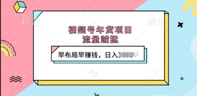 视频号年货项目，流量贼猛，早布局早挣钱，日入上k-老K资源网