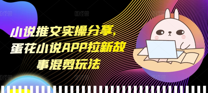 小说推文实操分享，蛋花小说APP拉新故事混剪玩法-老K资源网