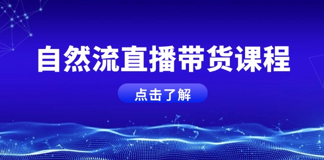 自然流直播带货课程，结合微付费起号，打造运营主播，提升个人能力-老K资源网