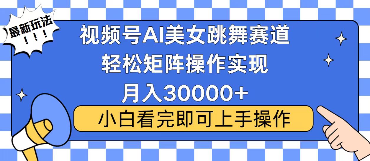 视频号蓝海赛道玩法，当天起号，拉爆流量收益，小白也能轻松月入30000+-老K资源网