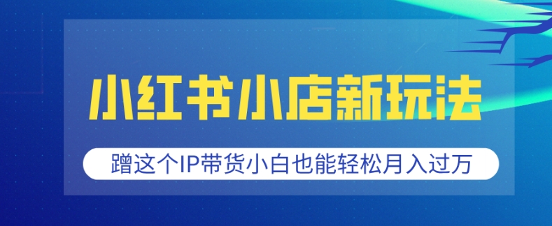 小红书小店新玩法，蹭这个IP带货，小白也能轻松月入过W-老K资源网