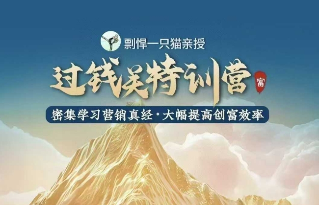 剽悍一只猫-过钱关特训营，学习营销真经 大幅度提高创富效率-老K资源网