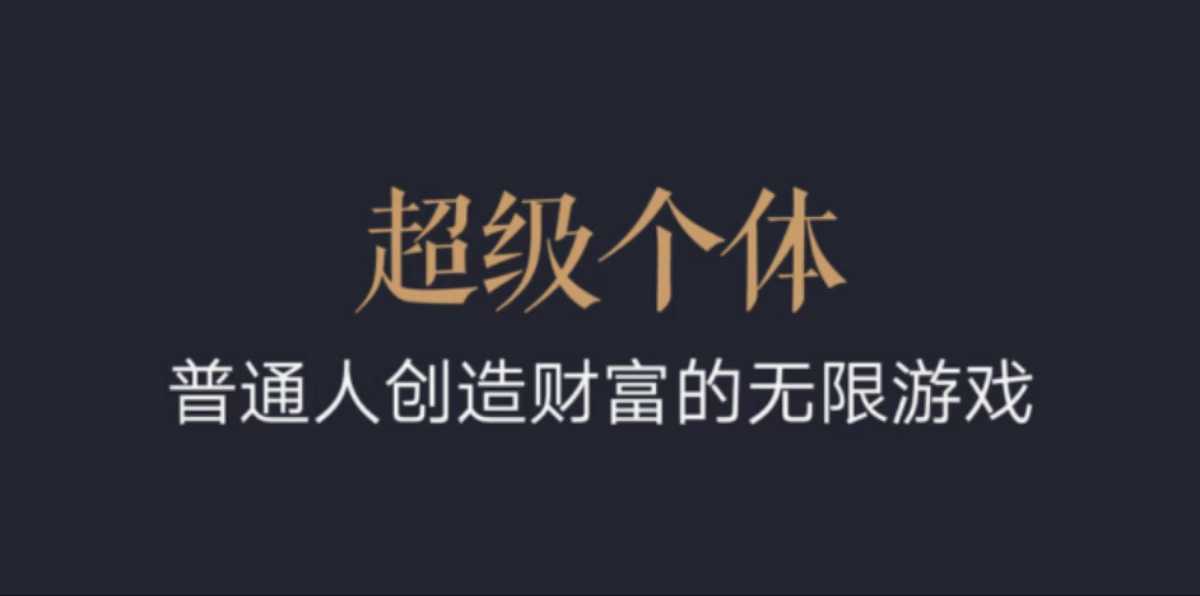 超级个体：2024-2025翻盘指南，普通人创造财富的无限游戏-老K资源网