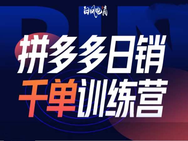 拼多多日销千单训练营第32期，2025开年变化和最新玩法-老K资源网