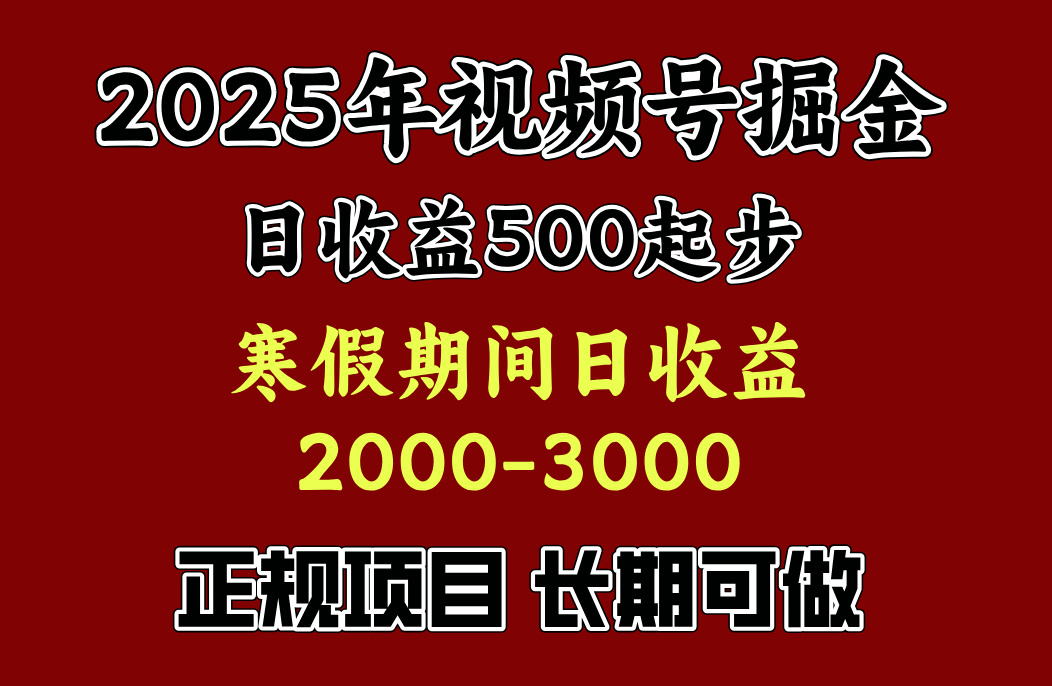 寒假期间一天收益2000+，小白一天就能上手-老K资源网