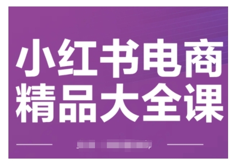 小红书电商精品大全课，快速掌握小红书运营技巧，实现精准引流与爆单目标，轻松玩转小红书电商-老K资源网