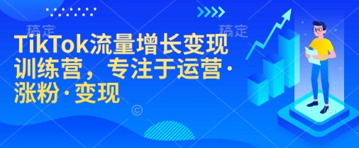 TikTok流量增长变现训练营，专注于运营·涨粉·变现-老K资源网