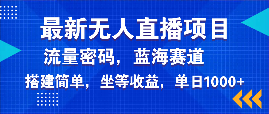 最新无人直播项目—美女电影游戏，轻松日入3000+，蓝海赛道流量密码，…-老K资源网