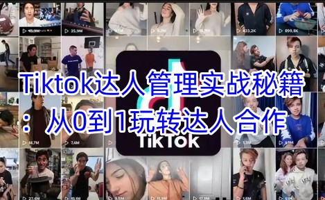 Tiktok达人管理实战秘籍：从0到1玩转达人合作-老K资源网