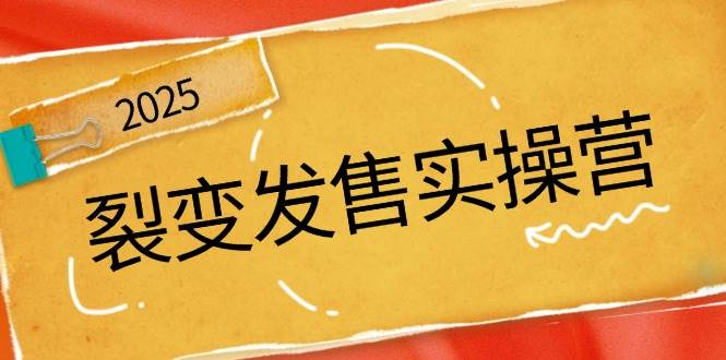 裂变发售实操营，全景解析裂变逻辑，打造动销新玩法，助力私域流量引爆-老K资源网