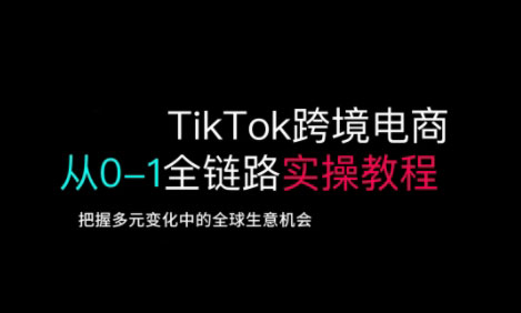 TikTok跨境电商从0-1全链路全方位实操教程，把握多元变化中的全球生意机会-老K资源网