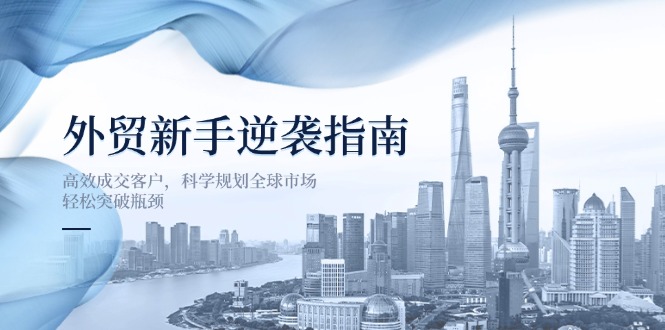 （14201期）外贸新手逆袭指南：高效成交客户，科学规划全球市场，轻松突破瓶颈-老K资源网