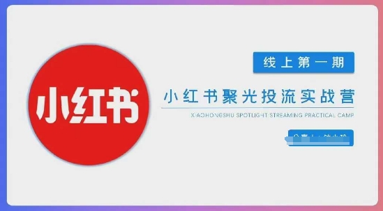 小红书聚光陪跑第一期，教你从0到1玩转小红书聚光投流，搭建小红书付费投流团队，更快的见到效果-老K资源网
