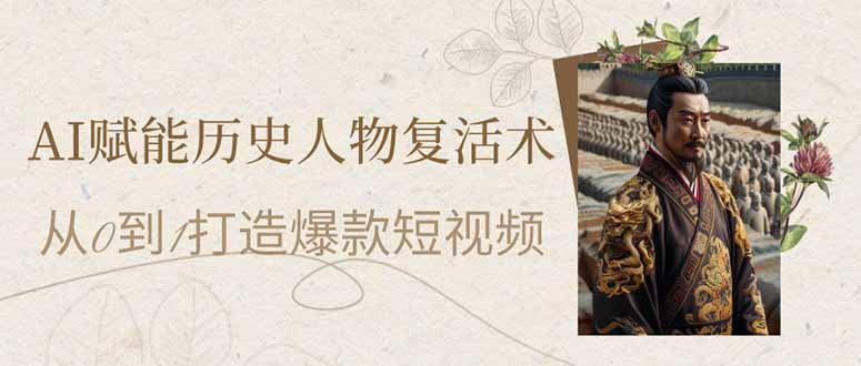 （14311期）AI赋能历史人物复活术：从0到1打造爆款短视频-老K资源网