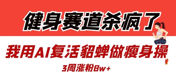 健身赛道杀疯了？我用AI复活貂蝉做瘦身操，3周涨粉8W-老K资源网