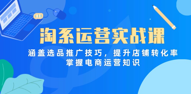 淘系运营实战课，涵盖选品推广技巧，提升店铺转化率，掌握电商运营知识-老K资源网