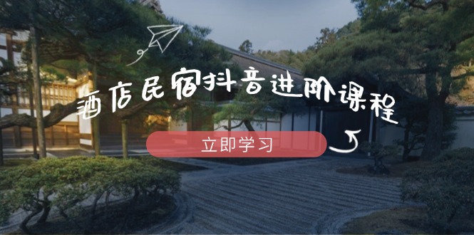 （14470期）酒店民宿抖音进阶课程，掌握流量渠道与推流逻辑，打造爆款内容-老K资源网
