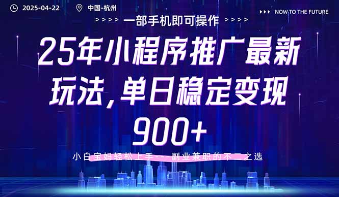 （14494期）25年小程序推广最新玩法，单日稳定变现900+，小白轻松上手-老K资源网
