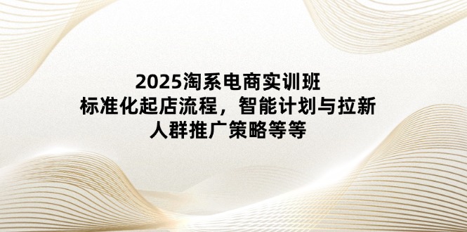 （14522期）2025淘系电商实训班：标准化起店流程，智能计划与拉新，人群推广策略等等-老K资源网