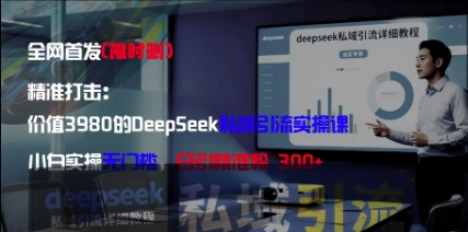 精准打击：价值3980的DeepSeek私域引流实操课，小白实操无门槛，日引精准粉300+-老K资源网