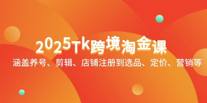 2025Tk跨境淘金课：涵盖养号、剪辑、店铺注册到选品、定价、营销等-老K资源网