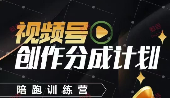 视频号创作分成计划陪跑训练营，手把手教会你如何制作视频，细水长流型项目-老K资源网