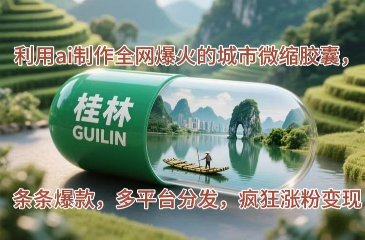 （14704期）利用ai制作全网爆火的城市微缩胶囊，条条爆款，多平台分发，疯狂涨粉变现-老K资源网