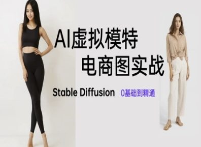 AI虚拟模特电商图实战，AI绘画Stable Diffusion 0基础到精通-老K资源网